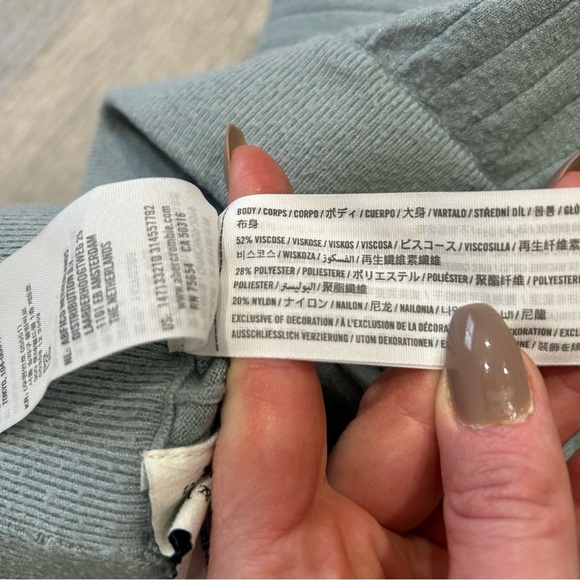 Abercrombie & Fitch Blue Green Ribbed Sweatpants Lounge Casual Size Small - Picture 5 of 6